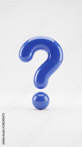 Obraz w ramie blue question mark