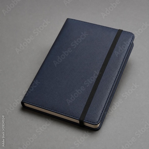 black leather notebook
