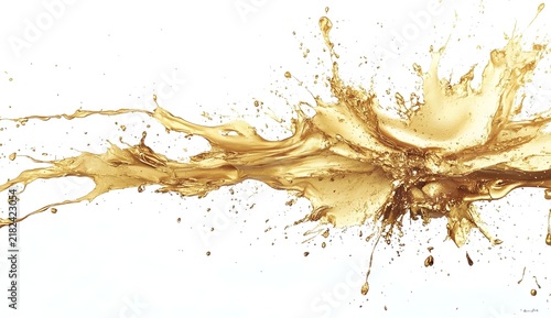 Golden Liquid Splash