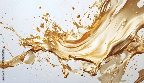 Golden Liquid Splash