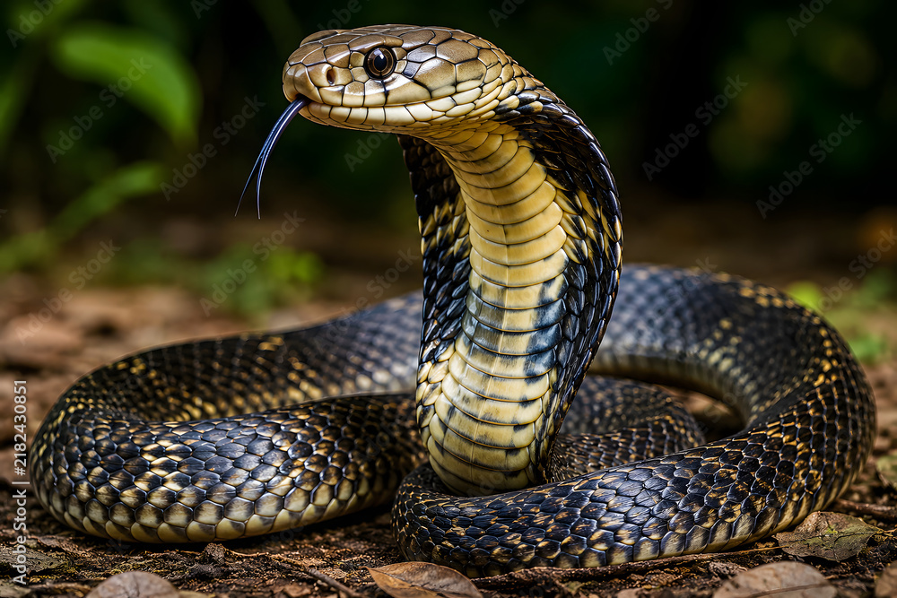 Fototapeta premium close up of a snake on a tree