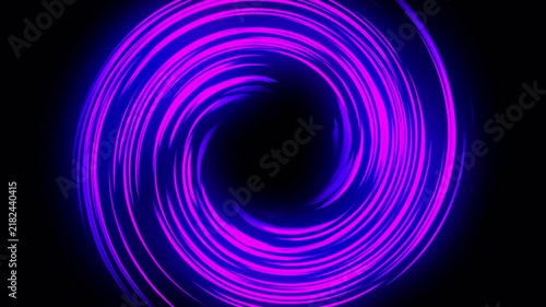 Neon Purple and Blue Circular Spiral Vortex Tunnel with Alpha Channel Background