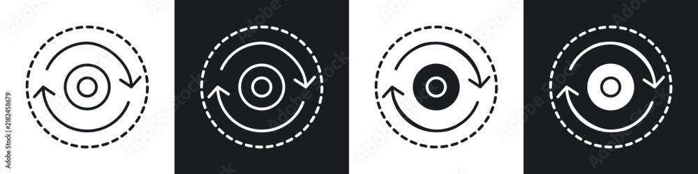 Fototapeta premium Consistency icon flat outline in black
