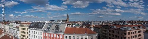 Canvas Print rooftop view over the district of Ottakring in the city of Vienna a suburb of th