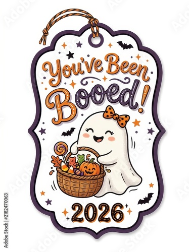 You Have Been Booed 2026 Spooky Haunted Door Hanger Halloween Tag