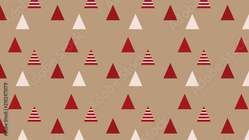 北欧風のクリスマスツリーパターン背景