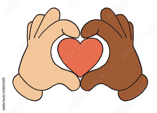Foto heart hands diversity love gesture