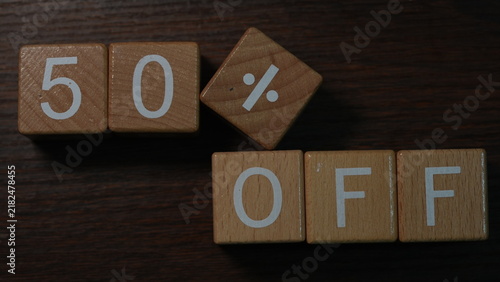 Fifty Percent Off Discount Promotion Savings