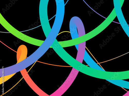 Modern Bright Gradient Zigzag Bands Vector Pattern
