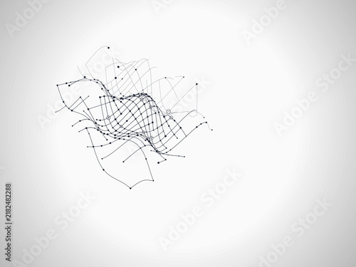 Modern Wire Wavy Surface Illustration