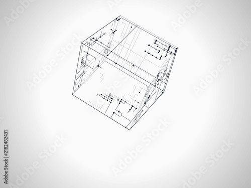 Creative Wire Cube Design