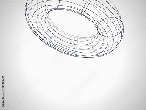Stylish Wire Torus Vector Pattern
