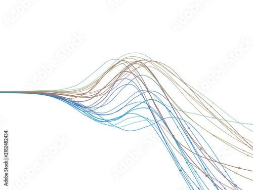 Dynamic Vibrant Wavy Lines Illustration