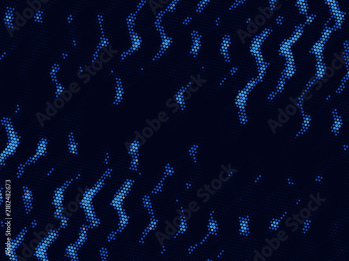 Decorative Dotted Mesh Waves Graphic