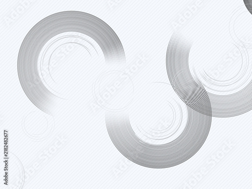 Abstract Circle Chain Halftone Vector Pattern