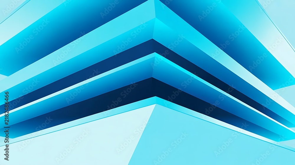 Obraz premium Abstract geometric gradient design with blue and turquoise colors