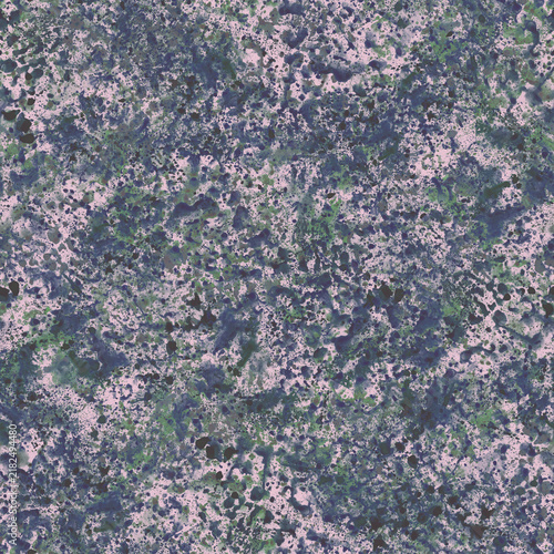 Abstract mixed media texture with expressive watercolor splashes in dusty pink, indigo and green. Organic paint marks create a sophisticated contemporary surface for fabric, wallpaper, stationery and 