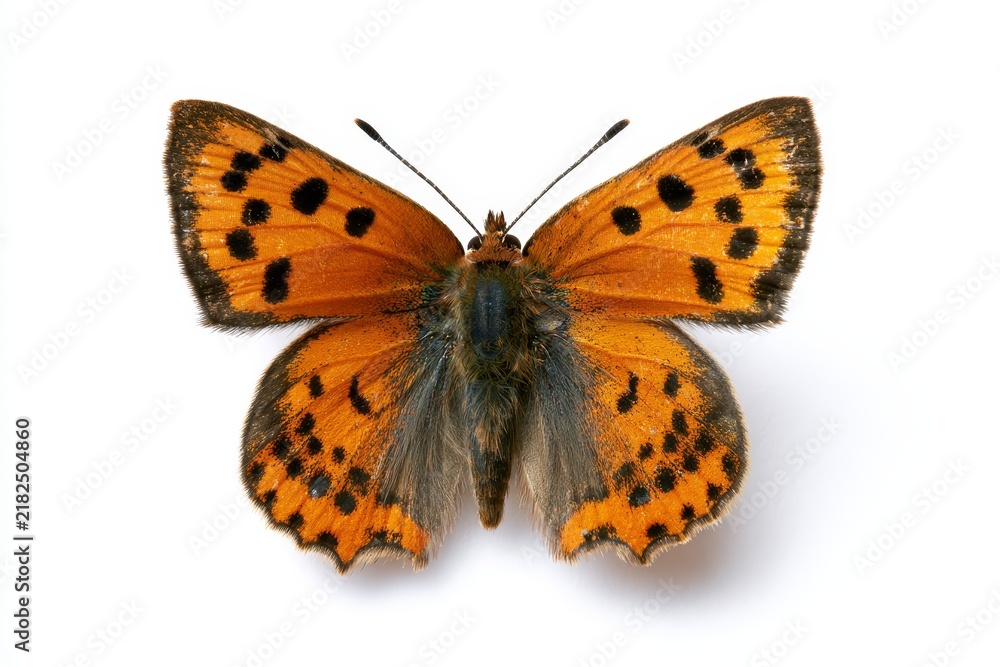 Obraz premium Vibrant Orange Butterfly with Black Spots
