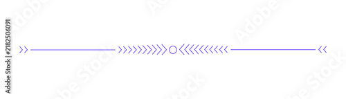 Blue Geometric Chevron Arrow Page Divider