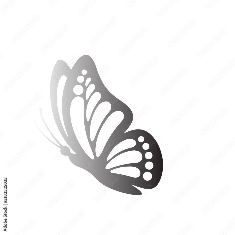 Obraz premium Butterfly Decorative Silhouette Illustration