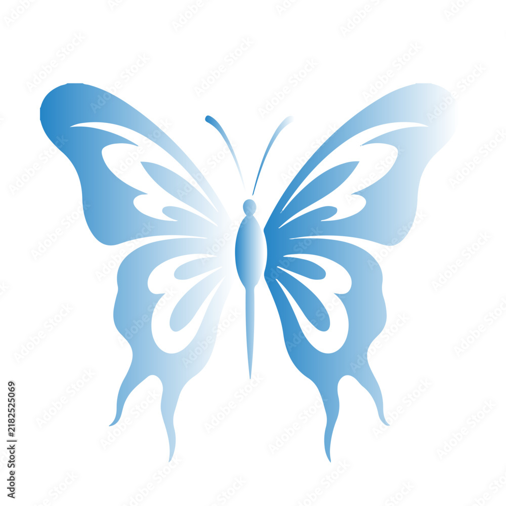 Obraz premium Butterfly Decorative Silhouette Illustration