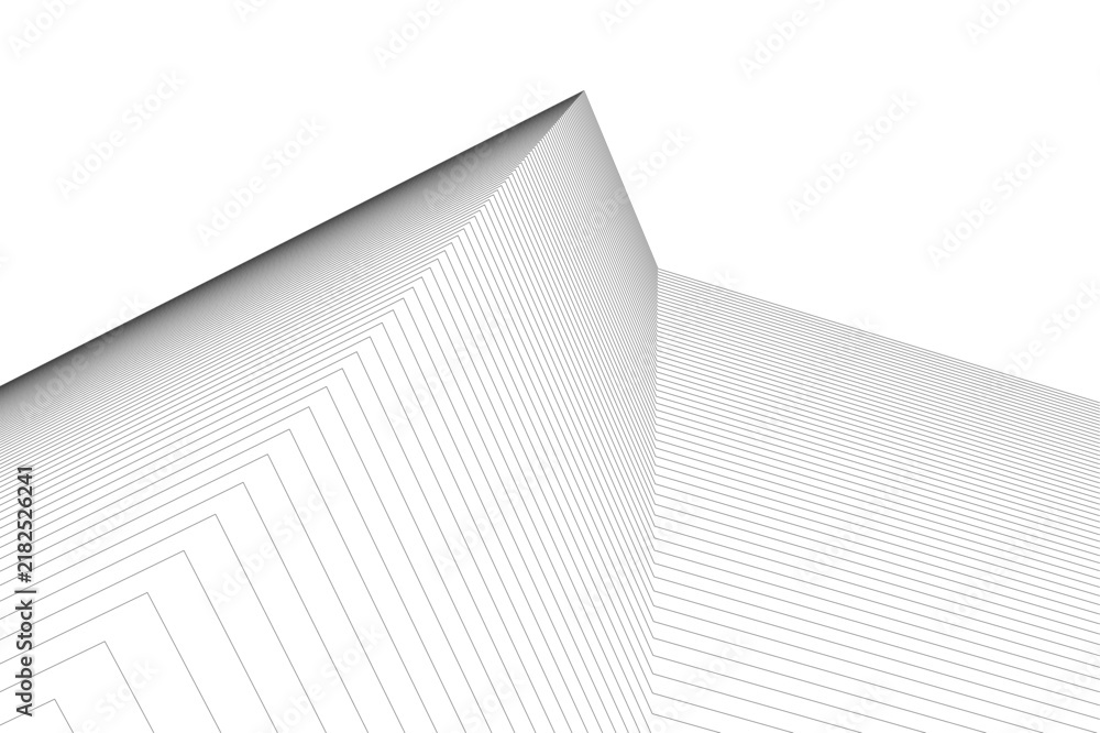 Obraz premium Abstract architectural building 3d rendering