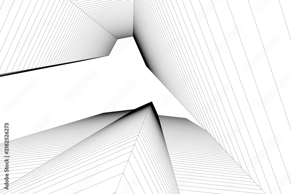 Obraz premium Abstract architectural building 3d rendering