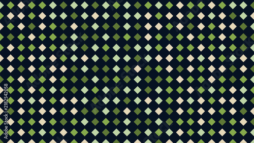 Lime green abstract wave bands vector pattern with diamond geometric shapes