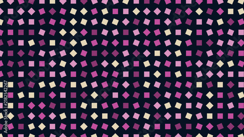 Magenta Diamond Shape Pattern Vector Illustration with Random Geometric Rotation