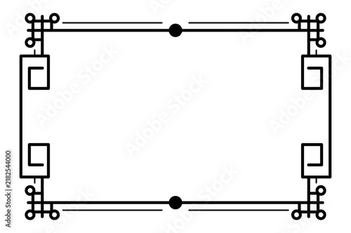 Decorative Chinese Corner Knot Rectangular Border Frame