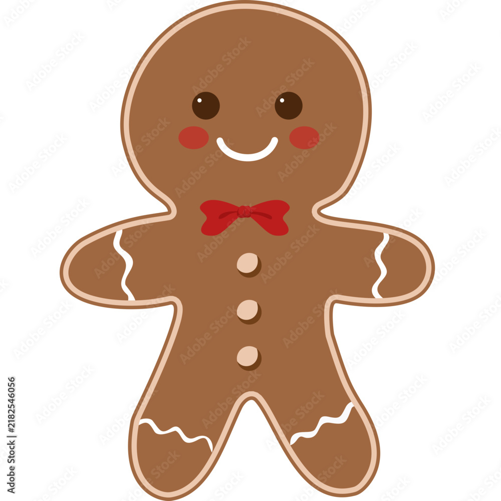 Obraz premium gingerbread man isolated on white