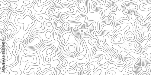 Premium black and white contour topographic background with rippling isoline pattern.
