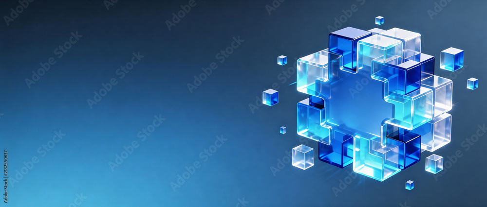 Obraz premium Cloud Computing Digital Cube for Enterprise Technology Concept