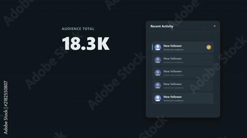 New Follower Notification Stack with Audience Growth Update