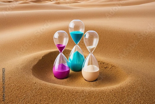 sand clock on the beach