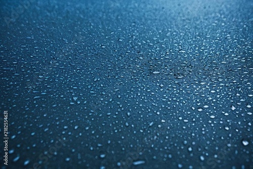 water drops on blue background