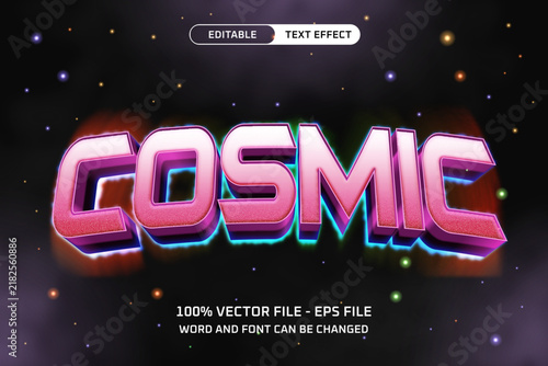 Cosmic Space Galaxy Editable Text Effect