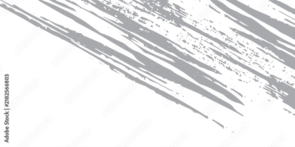 Obraz premium Gray diagonal brush strokes with speckled texture on white background grunge