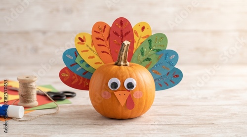 Pumpkin turkey craft for children