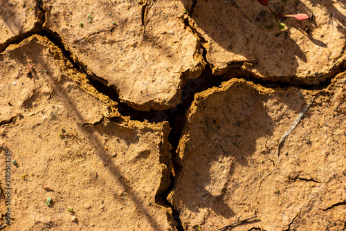 Fotografía Close-up of parched cracked earth displaying intricate patterns from extreme hea