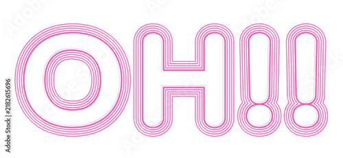 Photography Transparent oh funky stroke lettering