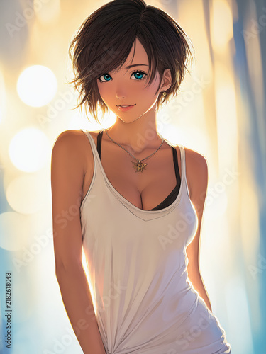 Manga of a young woman