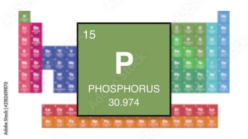 Phosphorus Element 15 of the periodic table motion video