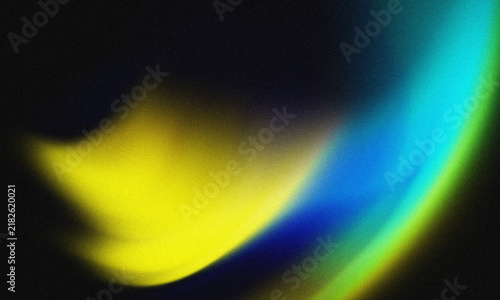 Neon Yellow Blue Green Gradient Abstract Background With Flowing Glowing Wave And Grainy Noise Texture On Dark Black Surface For Technology Wallpaper Web Design Banner And Digital Creative Projects