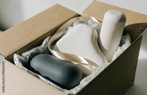 Ecommerce Unboxing Scene with Tech Gadgets and Accessories
