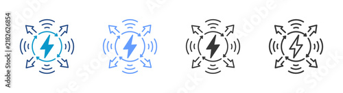 DISTRIBUTION icon set multiple style collection	
