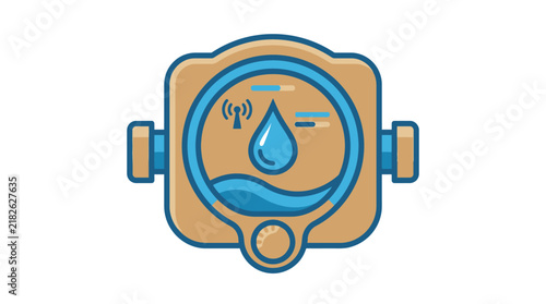 Smart Water Meter and Conservation System Icon