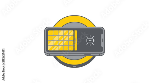 Smartphone Wireless Charging with Solar Power Concept