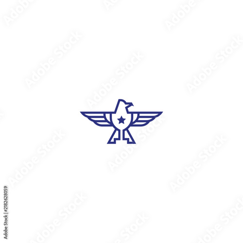 Trophy cup with a bird spreading its wings logo.