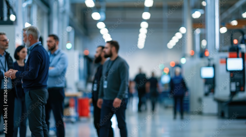 Obraz premium Production Team Discussing Automated Workflow in Modern Smart Factory